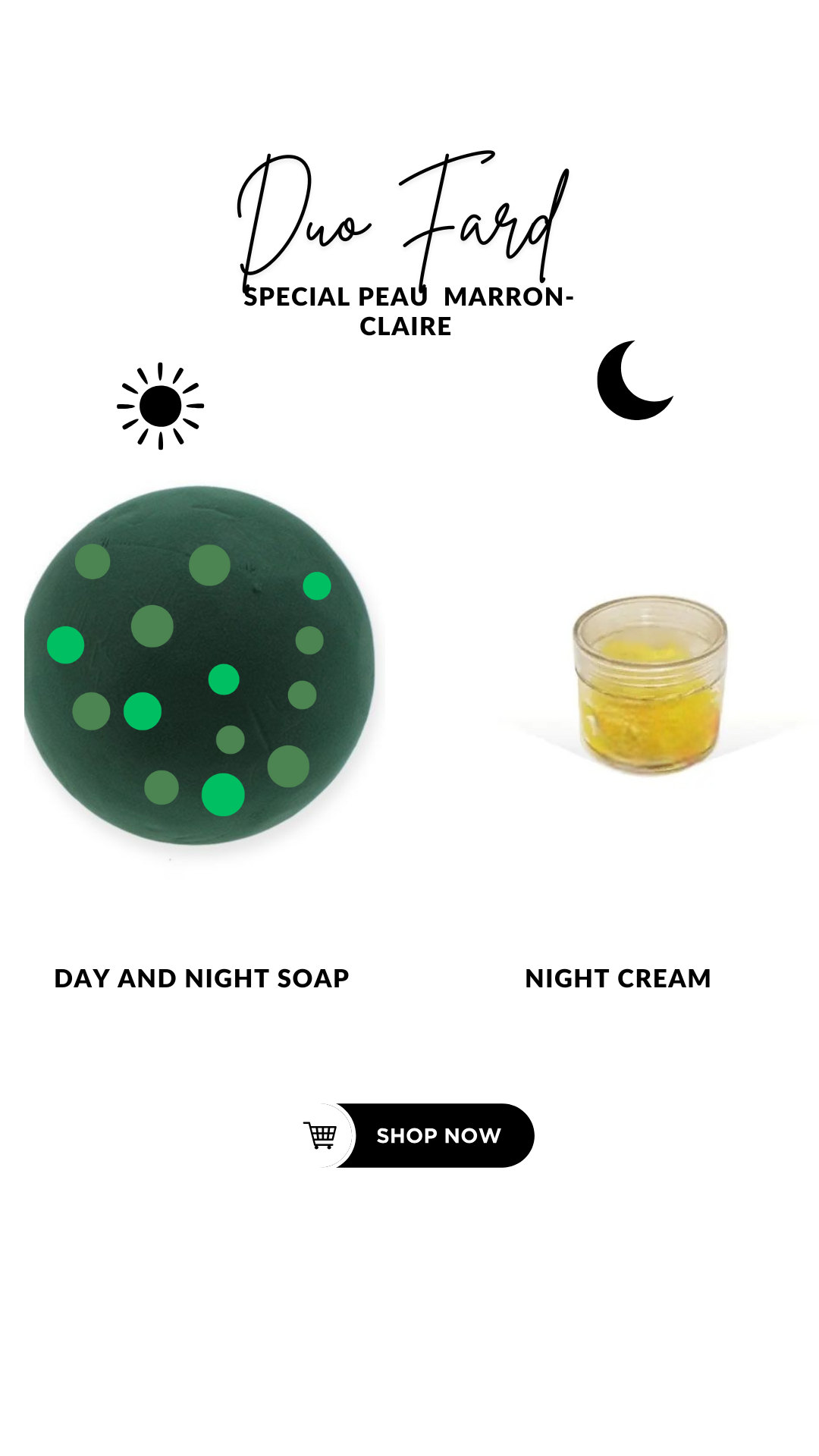 Duo fard teint marron à claire