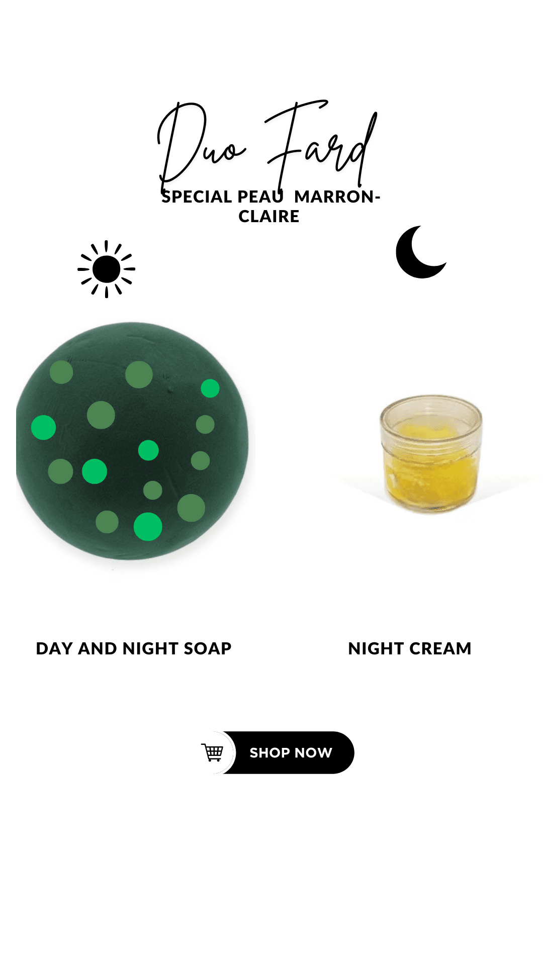 Duo fard teint marron à claire